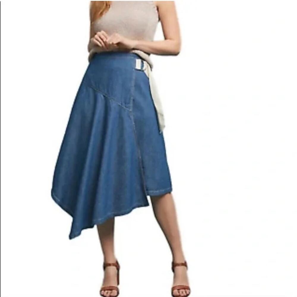 Anthropologie Pilcro Denim size 14 Wrap Midi woman Skirt